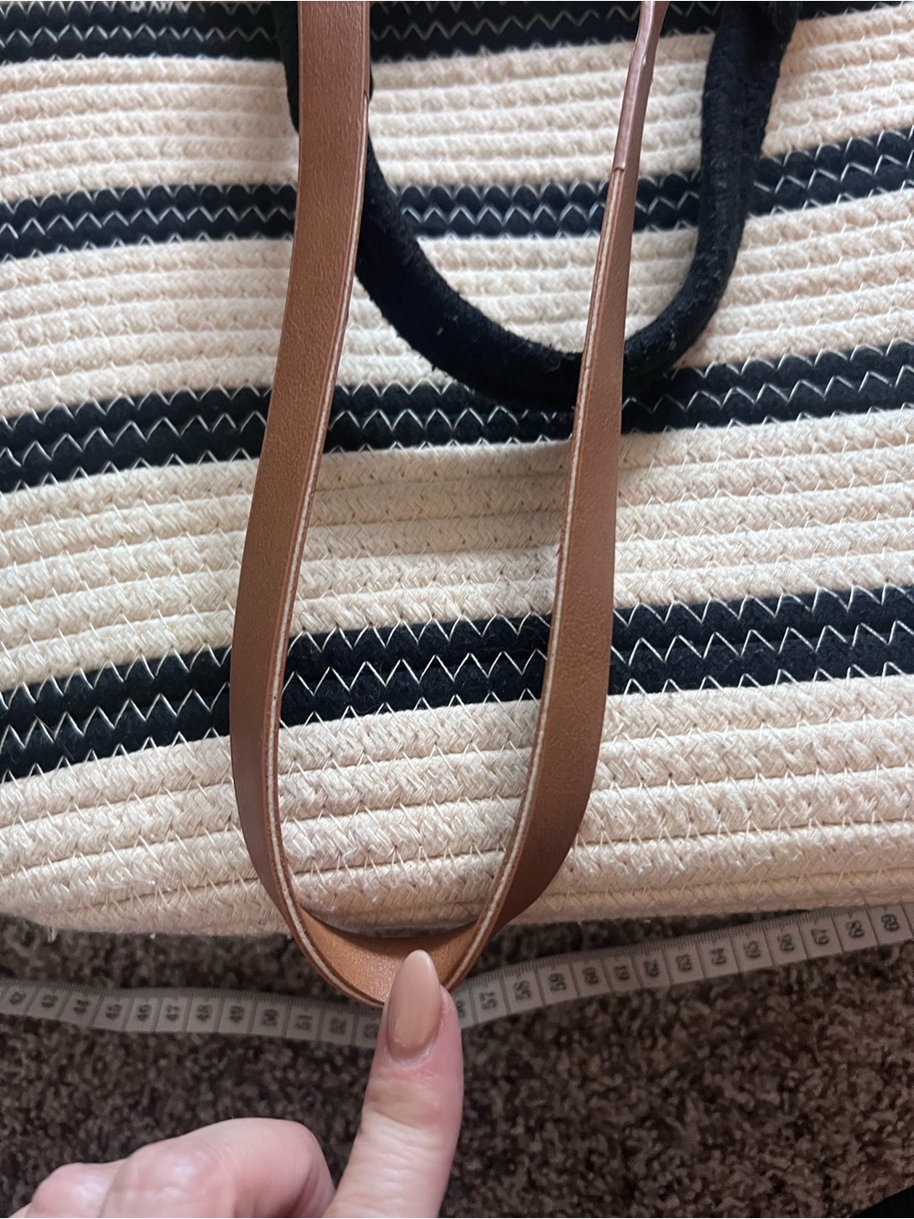 Molly & Bracken NWT Striped Woven Beach Tote Bag